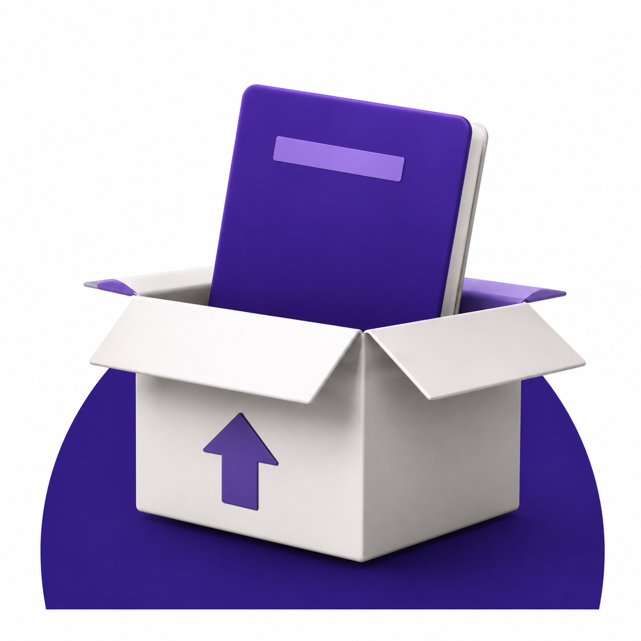 Open delivery box representing project delivery