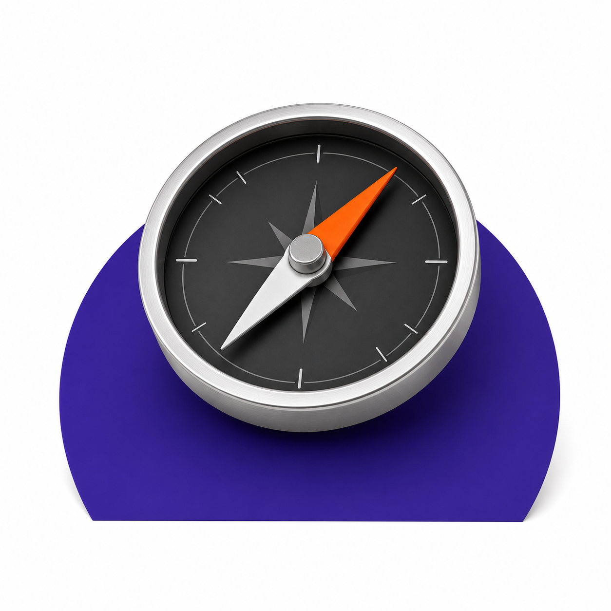 Navigation compass representing direction
